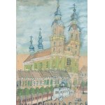 Nikifor Krynicki (1895 Krynica - 1968 Folusz), vescovo davanti alla chiesa di Sant'Andrea a Cracovia, anni Cinquanta.