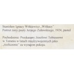 Stanisław Ignacy Witkiewicz (1885 Varšava - 1939 Jeziory v Polesí), Portrét Kazimiery Żuławské, 1924