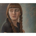 Henryk Berlewi (1894 Warschau - 1967 Paris), Porträt eines Mädchens mit Zöpfen, 1930er Jahre.