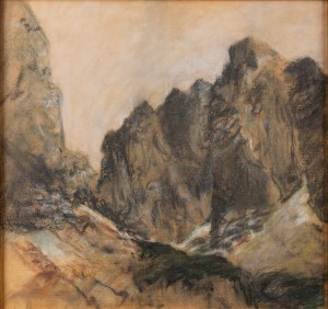 Leon Wyczółkowski (1852 Huta Miastkowska - 1936 Warschau), Ziegenpass in der Tatra, 1904-1905