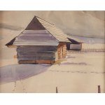 Rafał Malczewski (1892 Kraków - 1965 Montreal), Chaty góralskie z widokiem na Giewont