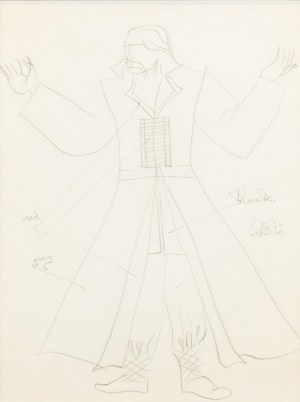 Stanislaw Szukalski (1893 Warta near Sieradz - 1987 Los Angeles), Costume sketch, ca. 1960