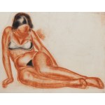 Boleslaw Cybis (1895 Massandra Farm in Crimea - 1957 Trenton (New Jersey, USA)), Nudo di donna in piedi (Recto) / Nudo di ragazza seduta (Verso), 1922