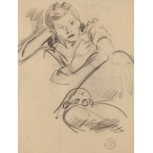 Ludwik Klimek (1912 Skoczów - 1992 France), Femme sur un canapé