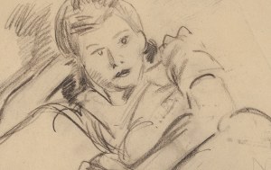 Ludwik Klimek (1912 Skoczów - 1992 Frankreich), Frau auf einem Sofa