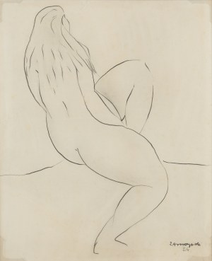 August Zamoyski (1893 Jabłonie nella regione di Lublino - 1970 Saint-Clar-de-Riviere, Francia), Nudo, 1924