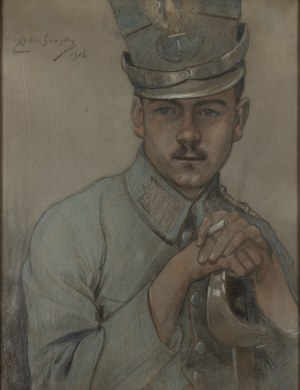 Kacper Żelechowski (1863 Klecza Dolna - 1942 Kraków), Portrait d'un légionnaire (