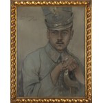Kacper Żelechowski (1863 Klecza Dolna - 1942 Kraków), Portret legionisty (Portret syna), 1916