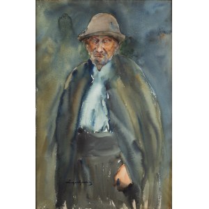 Aleksander Augustynowicz (1865 Iskrzynia, près de Krosno - 1944 Varsovie), Homme au chapeau