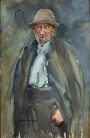 Aleksander Augustynowicz (1865 Iskrzynia, Krosno district - 1944 Warsaw), Man in a hat