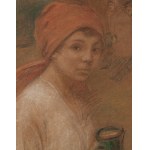 Jozef Szczesny (1885 Rybitwy - 1968 Natolin), Woman with a jug