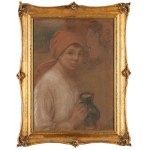 Jozef Szczesny (1885 Rybitwy - 1968 Natolin), Woman with a jug