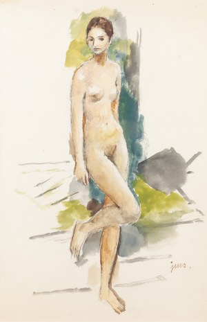 Jan Marcin Szancer (1902 Kraków - 1973 Warsaw), Standing nude
