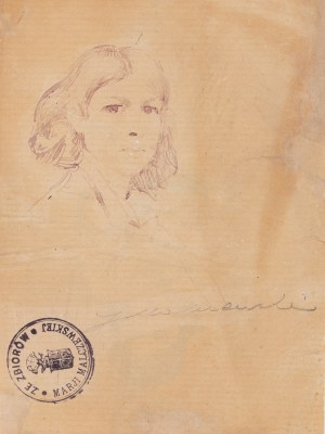 Jacek Malczewski (1854 Radom - 1929 Krakov), Portrét mladého muža (recto) / Portrét ženy (verso)