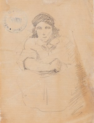 Jacek Malczewski (1854 Radom - 1929 Krakov), Portrét mladého muže (recto) / Portrét ženy (verso)