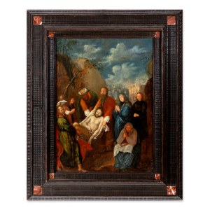 MALARZ Z XVII WIEKU (flamandzki) - Złożenie do grobu Chrystusa