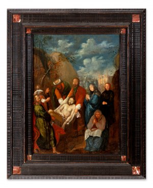 MALARZ Z XVII WIEKU (flamandzki) - Złożenie do grobu Chrystusa