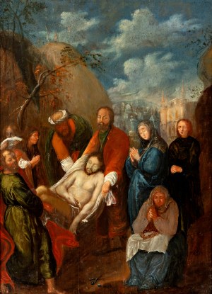 PITTORE DEL XVII SECOLO (fiammingo) - Sepoltura di Cristo