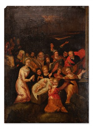 17TH CENTURY FLEMISH PAINTER (Flemish) - The birth of Jesus