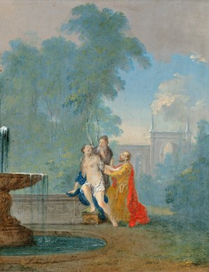 GRUND NORBERT JOSEPH (tchèque / bohème 1717-1767) - Zuzana et les anciens