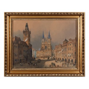 SANDMANN FRANTISEK XAVER (Austriak) 1805-1856) - Widok Pragi