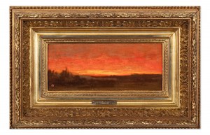 WALDHAUSER ANTONIN (tchèque / bohème 1835-1913) - Ciel rouge du soir