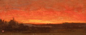 WALDHAUSER ANTONIN (ceco/boemo 1835-1913) - Cielo rosso della sera
