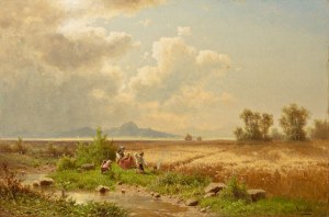 CHWALA ADOLF (ceco/boemo, austriaco 1836-1900) - Paesaggio vicino a Breclav