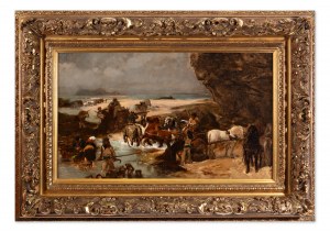 CERMAK JAROSLAV (Čech 1830-1878) - Život na pobřeží u Roscoffu