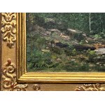 CHITTUSSI ANTONIN (Czech / Bohemian, French 1847-1891) - Landscape with logs