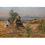 SLABY FRANTISEK (Czech / Bohemian 1863-1919) - Hunter on a watch
