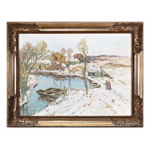 ULLMANN JOSEF (ceco/boemo 1870-1922) - Paesaggio invernale