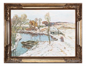 ULLMANN JOSEF (tchèque / bohème 1870-1922) - Paysage d'hiver