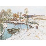 ULLMANN JOSEF (tchèque / bohème 1870-1922) - Paysage d'hiver