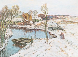 ULLMANN JOSEF (ceco/boemo 1870-1922) - Paesaggio invernale