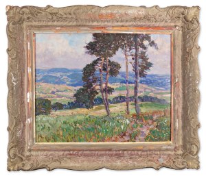 BUBENICEK OTA (ceco/boemo 1871-1962) - Paesaggio con pini