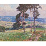 BUBENICEK OTA (ceco/boemo 1871-1962) - Paesaggio con pini
