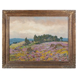 PANUSKA JAROSLAV (tchèque / bohème 1872-1958) - Colline fleurie