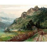 KALVODA ALOIS (Čech / Češka 1875-1934) - Dvojica obrazov z Bosny a Hercegoviny Prielom Vrbasu pri Jajciach a Vinac