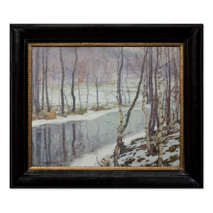 KALVODA ALOIS (tchèque / bohème 1875-1934) - Sur les rives de Volynka en hiver