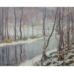 KALVODA ALOIS (ceco/boemo 1875-1934) - Sulle rive della Volynka in inverno