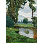 KRAL JOSEF (Czech / Bohemian 1877-1914) - Landscape with a stream