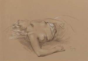 HYNAIS VOJTECH (tchèque / bohème 1854-1925) - Nu de jeune fille