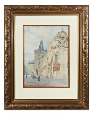 JANSA VACLAV (Czech / Bohemian 1859-1913) - Municipal house in Prague