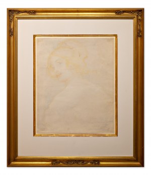 MUCHA ALFONS (tchèque / bohémien, français 1860-1939) - Portrait d'une jeune fille