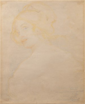 MUCHA ALFONS (Čech, Francúz 1860-1939) - Portrét dievčaťa