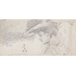 SUCHARDA STANISLAV (tchèque / bohème 1866-1916) - La fille au chapeau et l'écriture