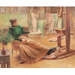 ROYER HENRI (francese 1869-1938) - In studio