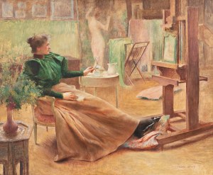 ROYER HENRI (français 1869-1938) - Dans l'atelier