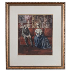 DEDINA JAN (Češka / Čech 1870-1965) - V pařížském salonu